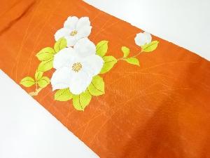 リサイクル　草花模様織出し名古屋帯